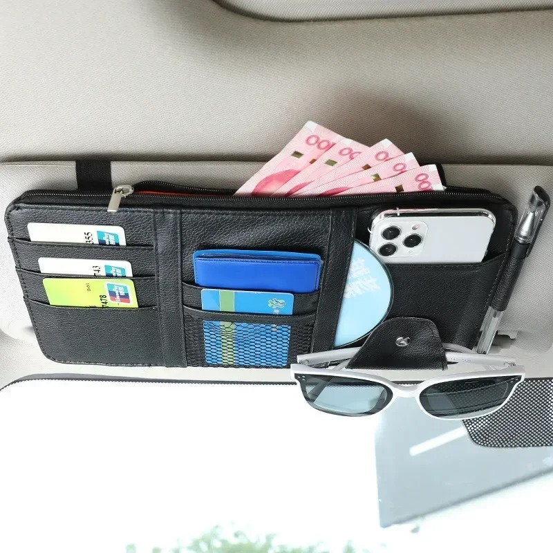 Tech Accessories Bag - Car Sun Visor Organizer Multi-Pocket Auto