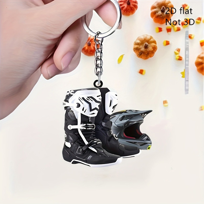 2PCS 2D Flat Motocross Keychai - đánh giá và giá Tech Accessories Bag