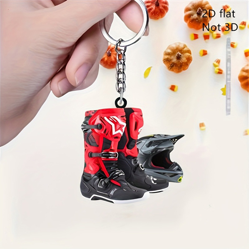 2PCS 2D Flat Motocross Keychai - đánh giá và giá Tech Accessories Bag