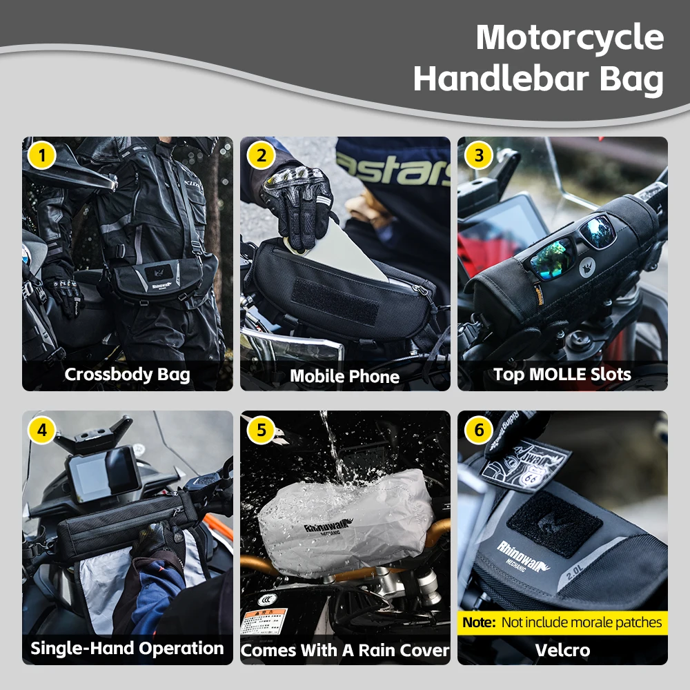 Rhinowalk Motorcycle Handlebar - đánh giá và giá Tech Accessories Bag