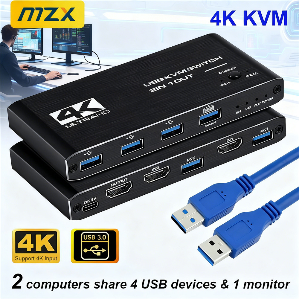 KVM Switch 4K 60Hz Switcher US - đánh giá và giá Tech Computer Accessories
