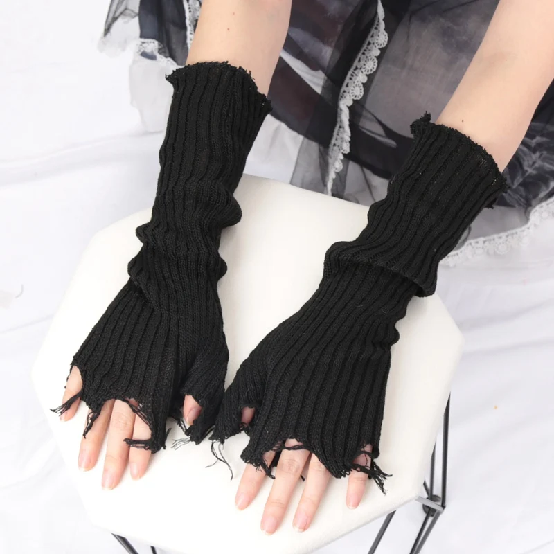1Pair Punk Broken Unisex Glove - đánh giá và giá Tech Wear Accessories