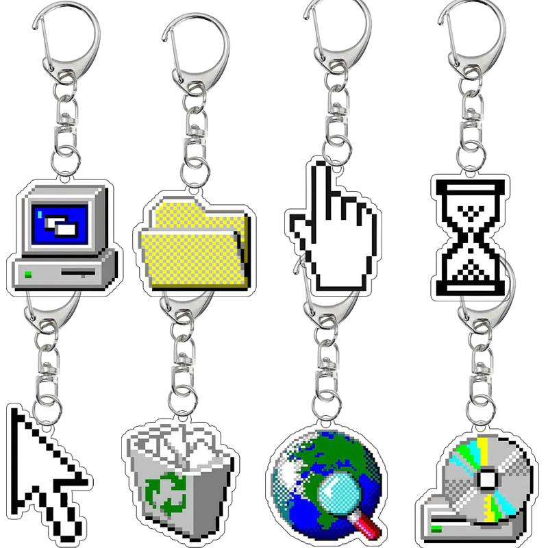 Creative Double-sided Print Re - đánh giá và giá Tech Keychain Accessories